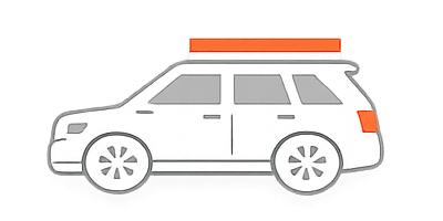 JOYINRUTE Rooftop Tent Hard Shell - SUV