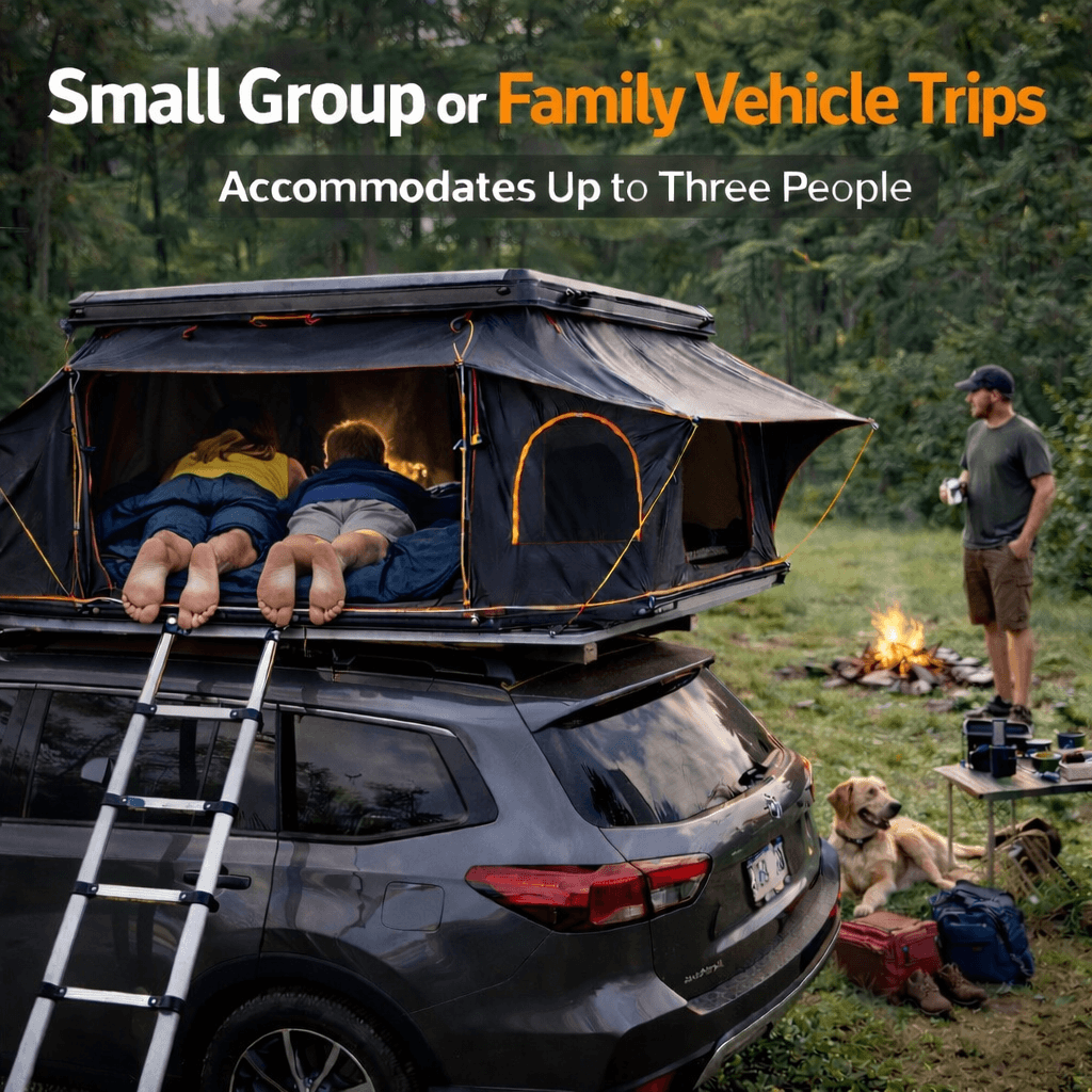 JOYINRUTE Rooftop Tent Hard Shell - Small Group or Family Vehicle Trips
