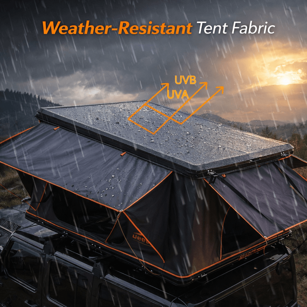 JOYINRUTE Rooftop Tent Hard Shell - Weather-Resistant Tent Fabric